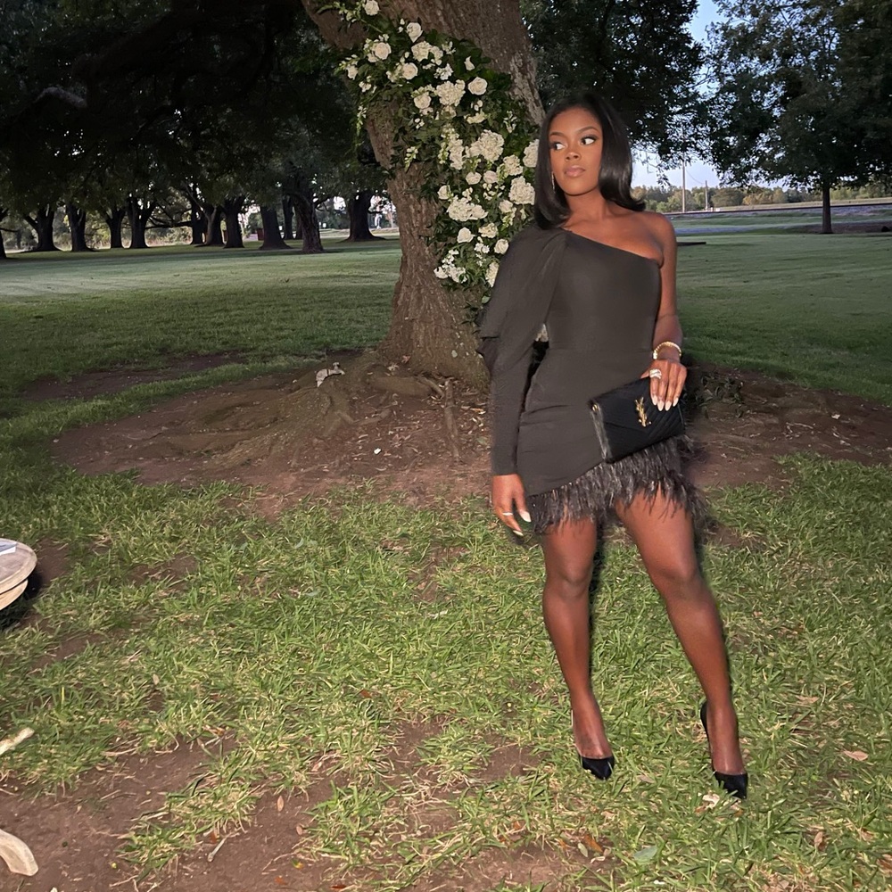 Black mini dress